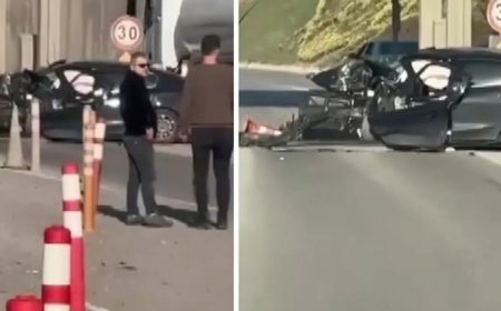 TEM Otoyolu'nda feci kaza. Anne ile oğlu yaşamını yitirdi