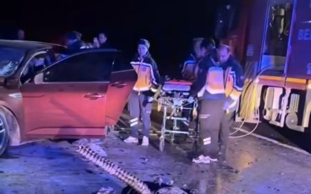 Polisten kaçarken ters yöne girdi. Katliam gibi kazada  5 kişi öldü