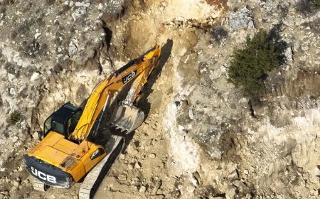 Defineciler kazma küreği attı. Artık iş makinesiyle de kaçak kazı yapıyorlar