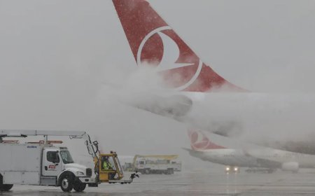Uçuşlara kar engeli. THY'nin yarın 61 seferi iptal edildi