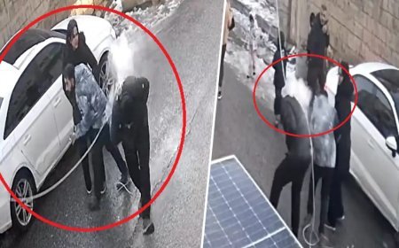 Sokakta yürürken ölümden döndüler. Tel üzerlerine düştü, kıvılcımların arasında kaldılar