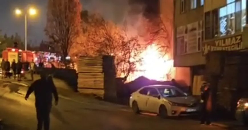 Kaportacıda yangın çıktı, tamirdeki araçlar yandı