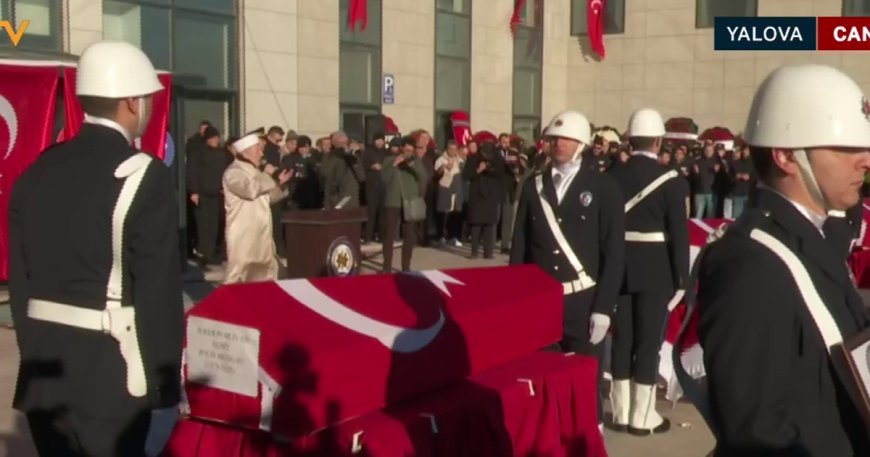 Yalova şehitlerine veda. Bakan Yerlikaya'dan terörle mücadelede kararlılık mesajı