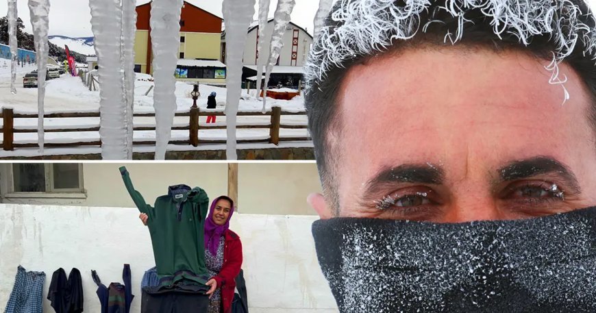 Sokağa çıkanın saçı dondu! İşte Türkiye'nin en soğuk yeri: -30,3 derece