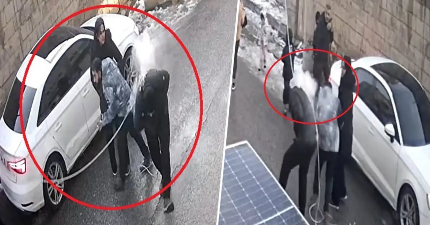 Sokakta yürürken ölümden döndüler. Tel üzerlerine düştü, kıvılcımların arasında kaldılar