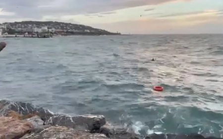 Maltepe sahilinde fırtınada denize giren bir kişi boğuldu