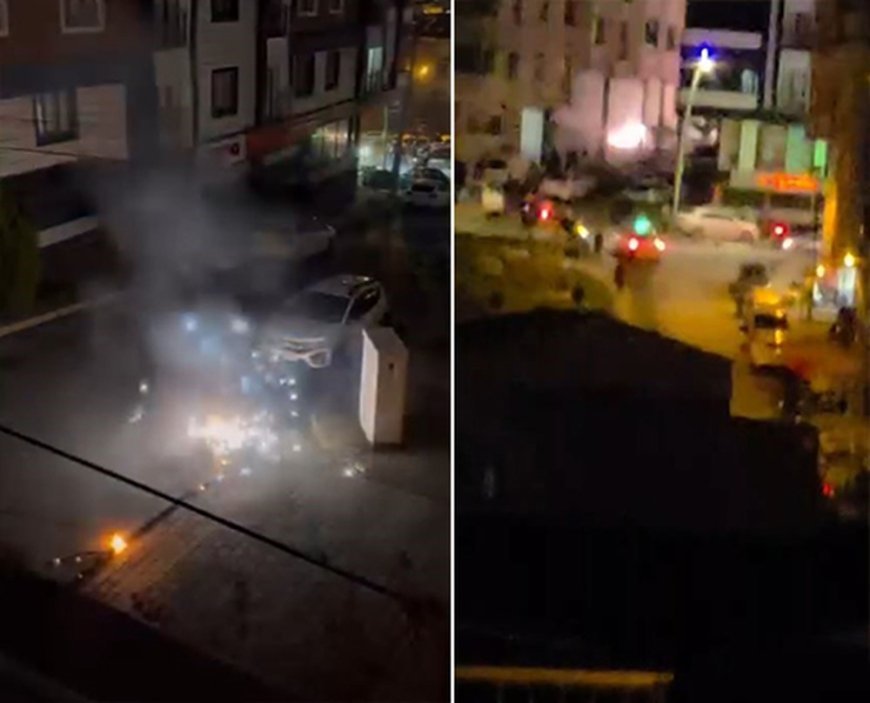 Arnavutköy'de korku dolu anlar. Elektrik kabloları bomba gibi patladı