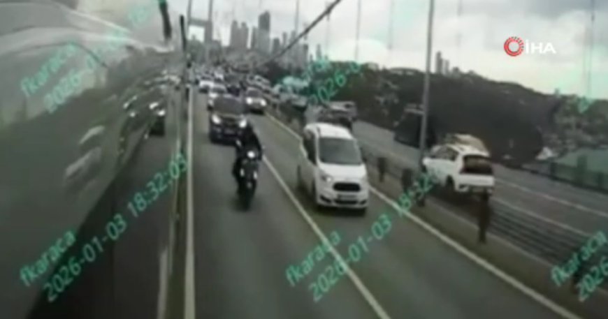 İstanbul'da şiddetli lodos. Metrobüs şoförü motosikletlilere siper oldu