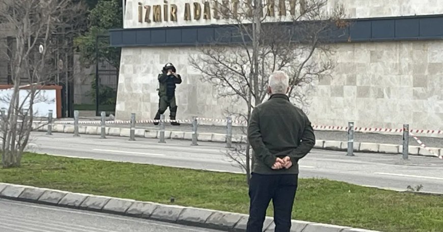 İzmir Adliyesi önünde bomba paniği