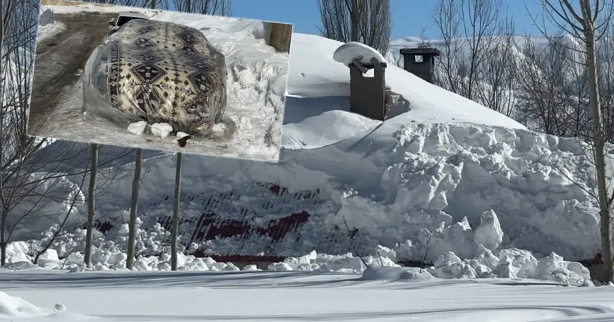 Yüksekova kutuplara döndü. Kar evleri yuttu, buz sarkıtları 3 metreyi aştı