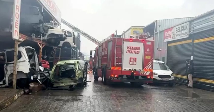 İkitelli Atatürk Oto Sanayi Sitesi'nde yangın