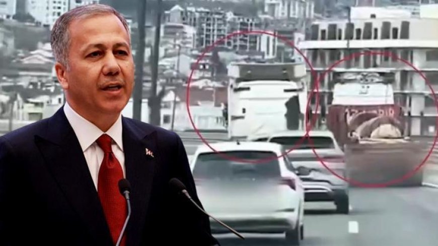 Bakan Yerlikaya duyurdu: Otoyolu kapatan TIR sürücüsüne ‘Gereği Yapıldı’