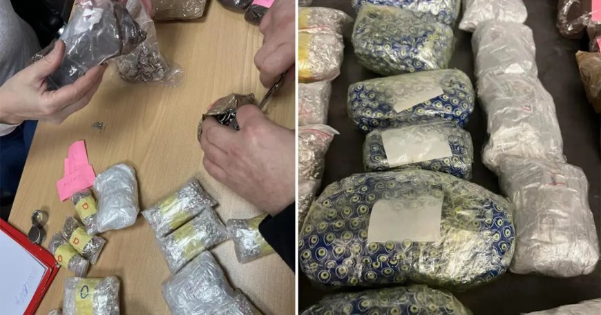 Türkiye'ye geçmek üzereyken yakalandı. Oda spreyi ve gazoz şişelerinden kaçak altın çıktı