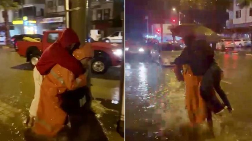 Osmaniye’de sağanak ve fırtına; ekipler mahsur kalanları sırtında taşıdı