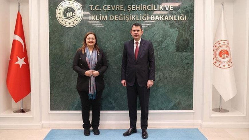 Bakan Kurum, Afyonkarahisar Belediye Başkanı Burcu Köksal’ı kabul etti