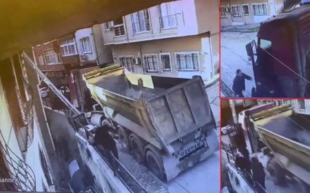 Kayan kamyonu durdurmak istedi… Önce kapıyla direk arasında sıkıştı, sonra 5 metreden düştü
