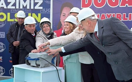 Ergene'nin bir mahallesinde doğalgaz çalışmaları için ilk kazma vuruldu