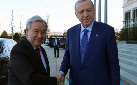 Cumhurbaşkanı Erdoğan'dan Antonio Guterres'e barış ödülü. "Nerede acı varsa dindirmeye çalışıyoruz"