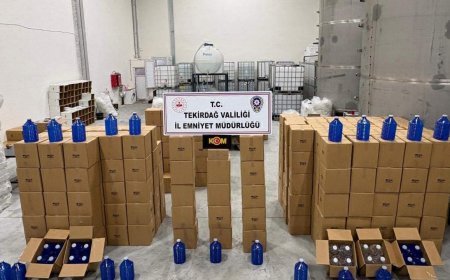 Tekirdağ'da 17 bin 815 litre etil alkol ele geçirildi