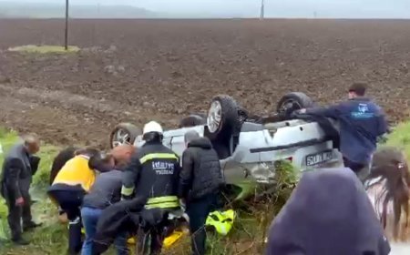 Tekirdağ'da takla atan otomobilde 3 kişi yaralandı