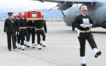 Katar'daki helikopter kazasında şehit olan Binbaşı Sinan Taştekin'e veda