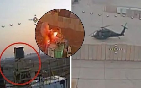 Irak'ta sıcak saatler! ABD'ye ait üs vuruldu, görüntüler ortaya çıktı