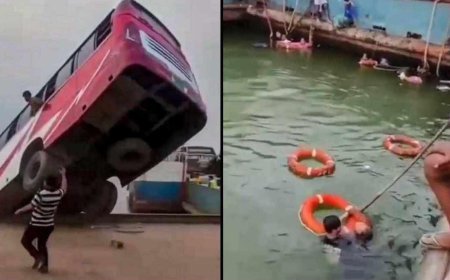 Bangladeş'te yolcu otobüsü nehre düştü! Çok sayıda ölü var