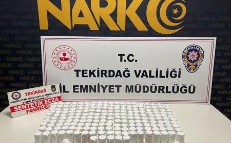 Tekirdağ'da 'torbacı' operasyonunda 11 bin hap ele geçirildi; 5 tutuklama