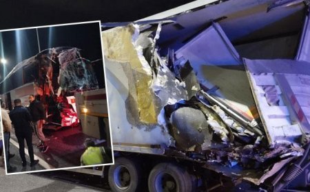 Kuzey Marmara Otoyolu'nda feci kaza! Yolcu otobüsü ile tır çarpıştı: 10 yaralı