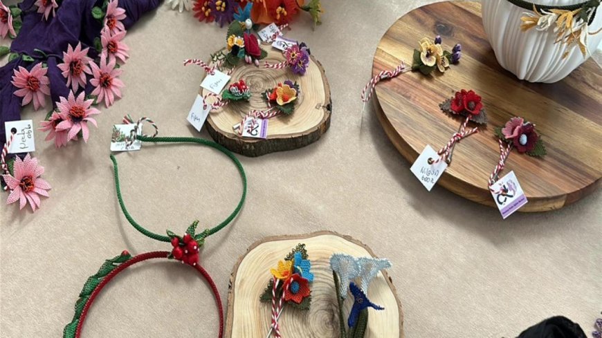 Tekirdağ'da kadın merkezlerindeki kursiyerlerin el emeği ürünleri sergilendi