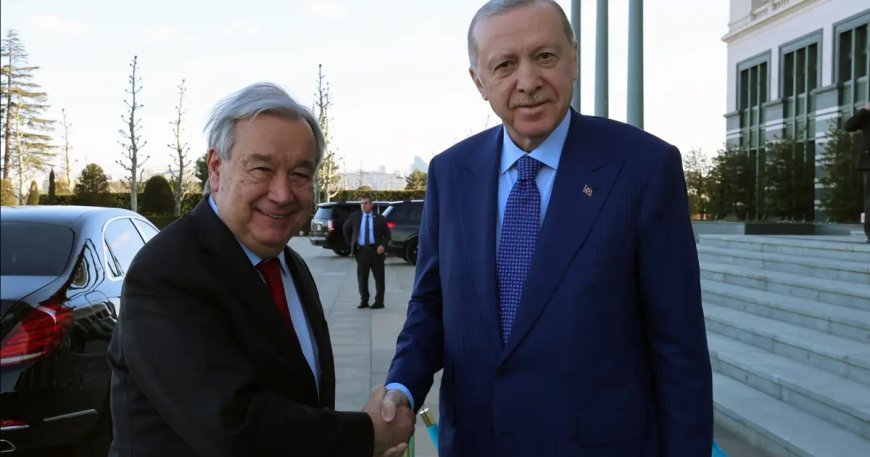 Cumhurbaşkanı Erdoğan'dan Antonio Guterres'e barış ödülü. "Nerede acı varsa dindirmeye çalışıyoruz"