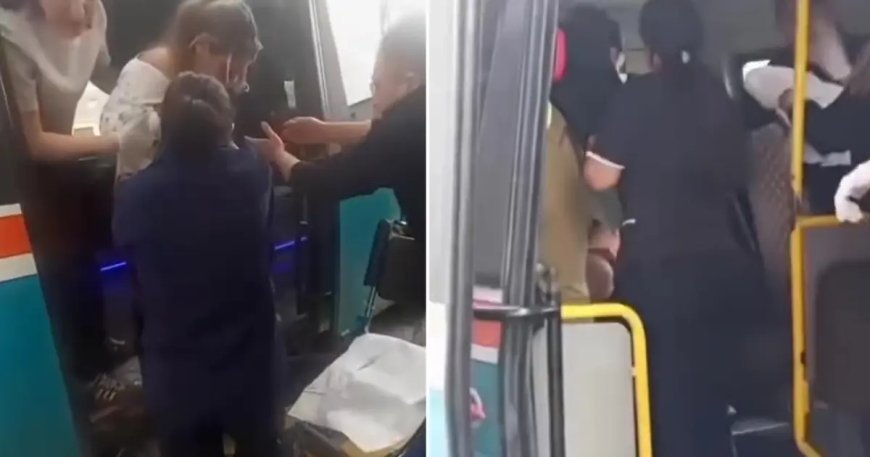Minibüste yolculuk yaparken bir anda sancılandı ve doğurdu