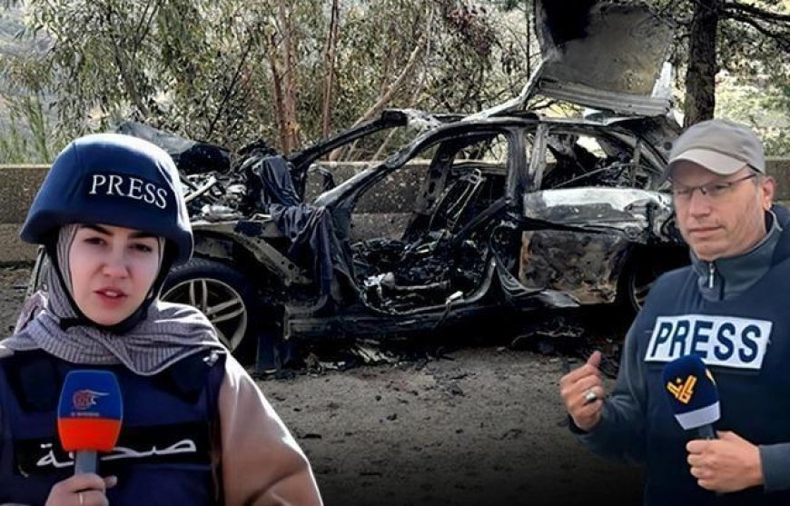 İsrail'den Lübnan'da alçak saldırı! Basın aracı hedef alındı: 3 gazeteci hayatını kaybetti