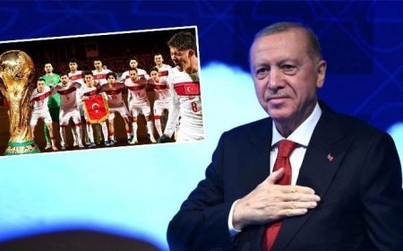 Cumhurbaşkanı Erdoğan'dan Dünya Kupası'na katılan A Milli Takım'a tebrik