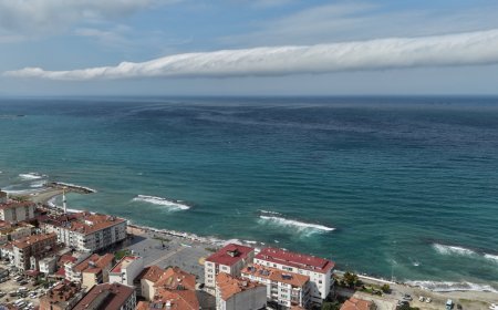 Nadir görünen doğa olayı Samsun'da oluştu. Rulo bulut dikkat çekti