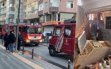 Zeytinburnu'nda korku dolu anlar! İnşaatta beton döküldüğü anda yan binanın duvarı çöktü; 2 gözaltı