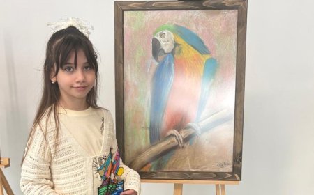 Minik Ressam Öykü Çiçek Yetenekleriyle Dikkat Çekti