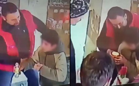 Fark ettiği an çocuğa yapıştı! Marketçinin tek hamlesi ile hayata döndü