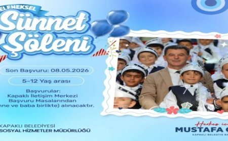 KAPAKLI’DA ÜCRETSİZ SÜNNET HİZMETİ BAŞLADI BAŞVURULAR 8 MAYIS’TA SONA ERİYOR