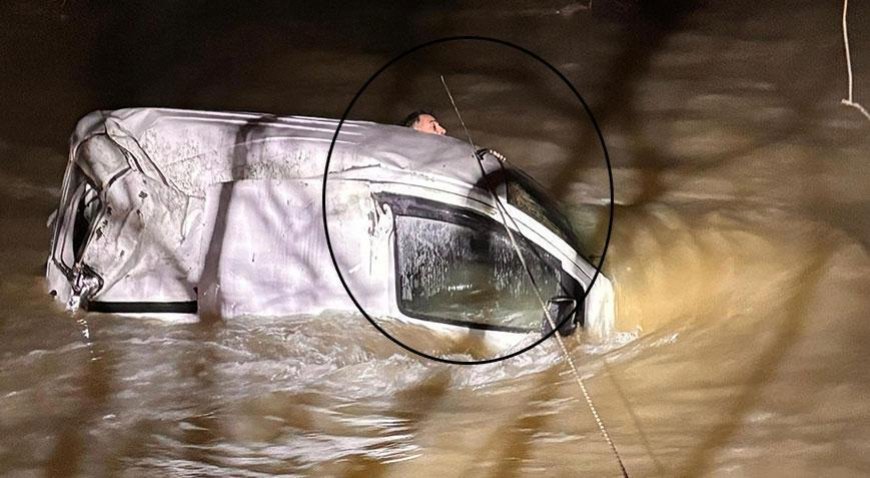 Nehirde can pazarı! Sürücü için seferber oldular