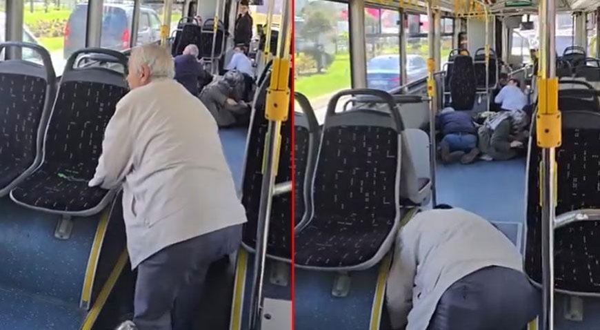 İstanbul'da polise silahlı saldırı! İETT otobüsünde panik anları kamerada