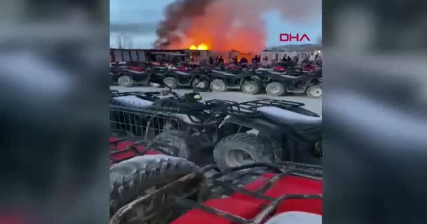 Kapadokya’da konteynerda yangın