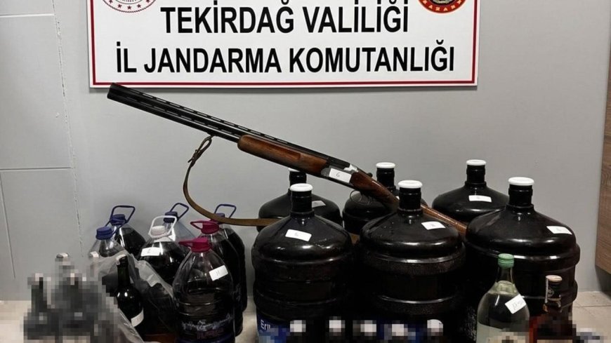 Malkara'da sahte ve kaçak içki ele geçirildi