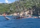 Marmaris'te tur teknesi battı