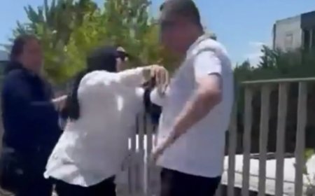Sokakta kadına şiddete başka bir kadın müdahale etti