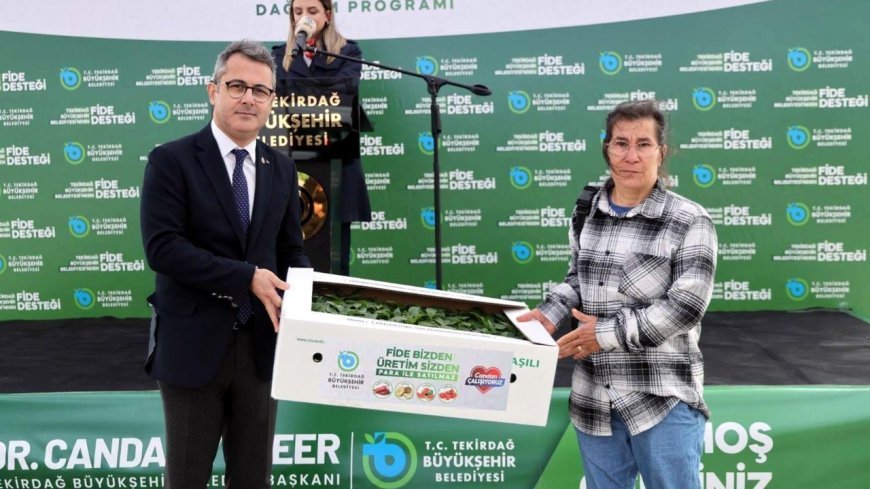 Tekirdağ Büyükşehir Belediyesi, çiftçilere sebze fidesi dağıttı
