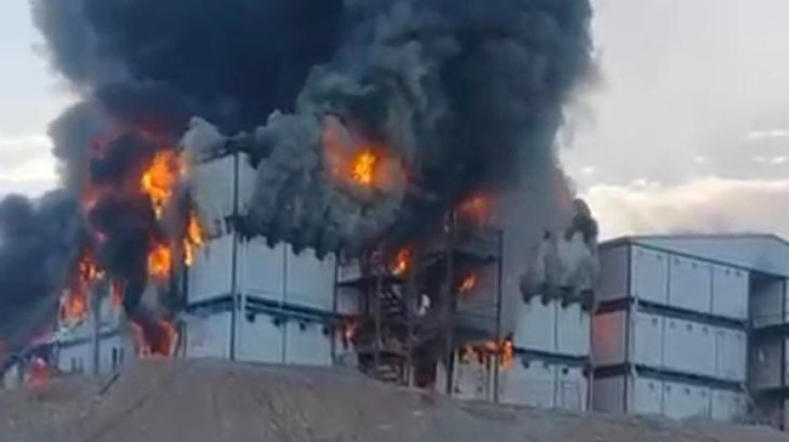 Kahramanmaraş'ta şantiye alanında yangın: 1 ölü, 6 yaralı