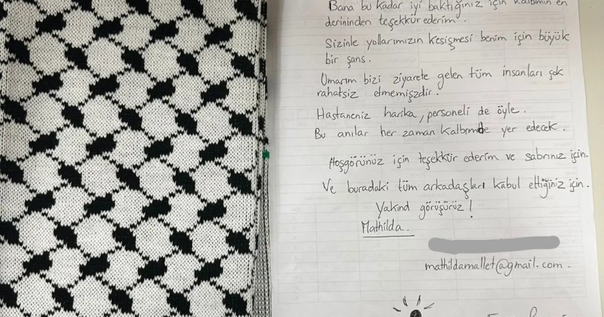Sumud aktivistinden Türk doktorlara teşekkür mektubu