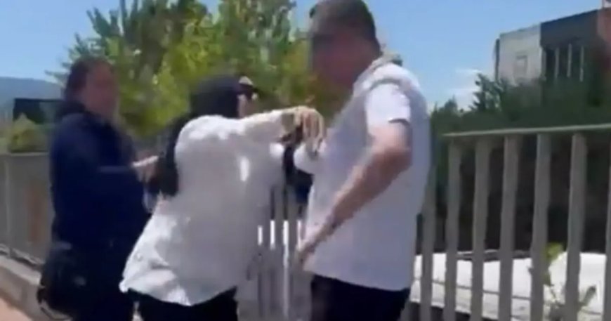 Sokakta kadına şiddete kadın müdahale etti