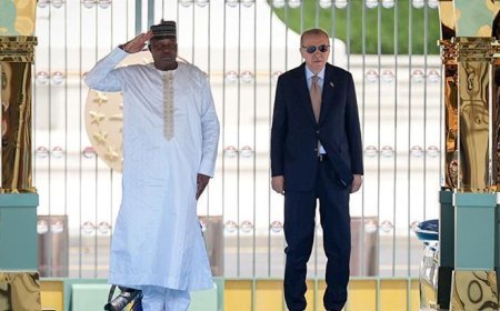 Cumhurbaşkanı Erdoğan, Nijer Cumhurbaşkanı Tchiani'yi resmi törenle karşıladı